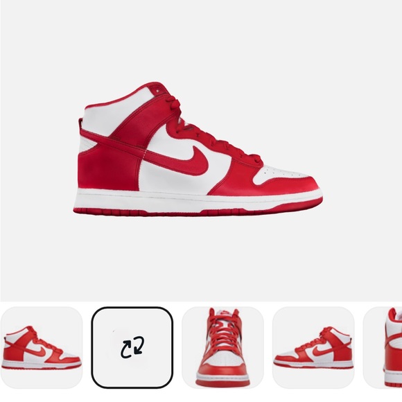 Nike Other - Dunk high university red New